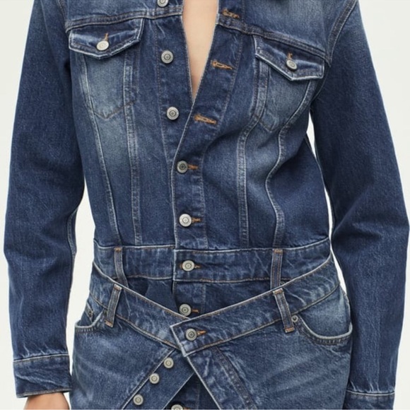 NWT-Zara layered Denim Dress - Medium - Picture 4 of 11